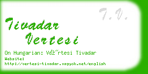 tivadar vertesi business card